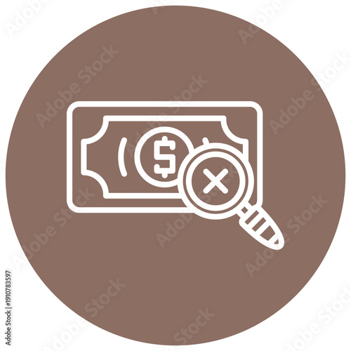 Counterfeit Bills Vector Icon