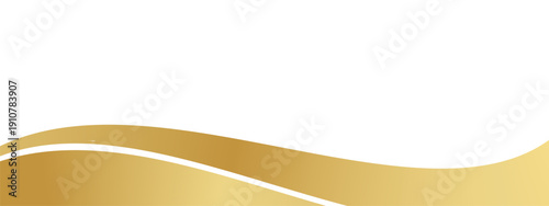 Abstract gold swoosh with flowing ribbons and curves creates elegant background, featuring sparkle effects, smooth gradient waves, and luxurious light shimmer for premium design