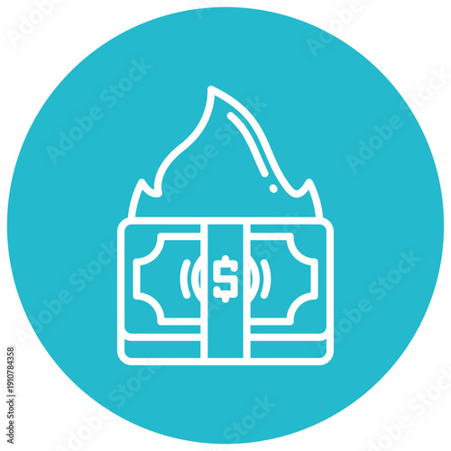 Greed Fueled Fire Vector Icon
