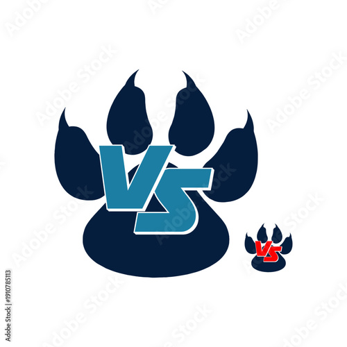 Vector icon of the letter Versus, fight or duel.