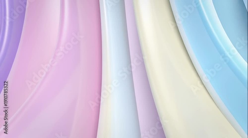 Wallpaper Mural Soft pastel waves in shades of pink and blue creating a serene background. Torontodigital.ca