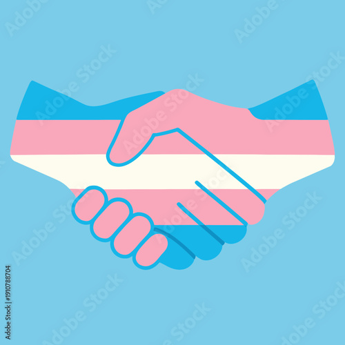 Trans Ally Handshake Symbol