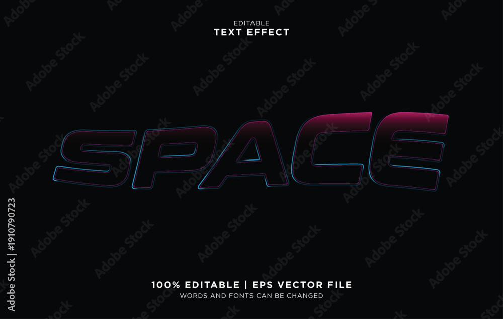 Obraz premium Luxable text effect editable vector file Kingdom with gold and black gradient