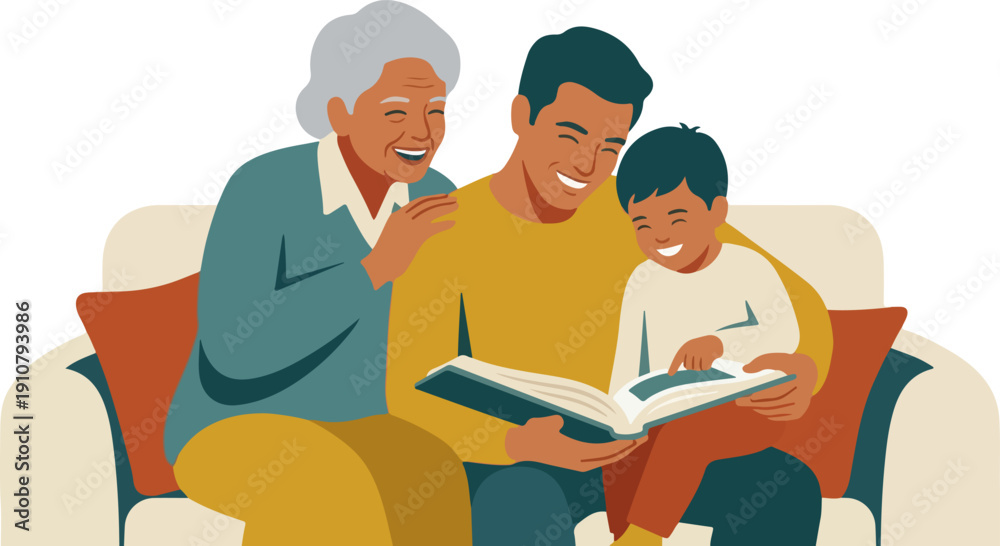 Obraz premium Authentic Multigenerational Family Emotional Connection and Bonding Moment