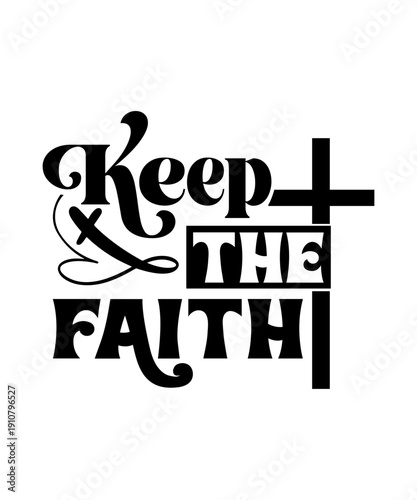 Cuadro en lienzo keep the faith svg