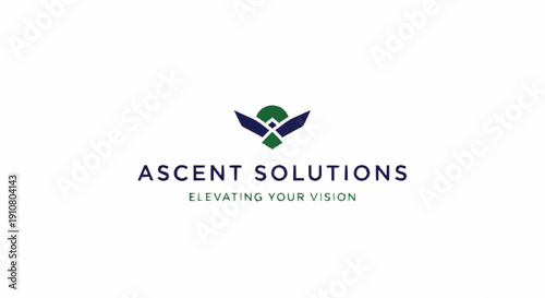 Ascent Solutions Company Logo Design Concept.