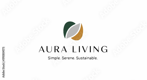 Aura Living Logo Design Element.