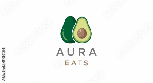Avocado Whole and Halved with Pit Logo.