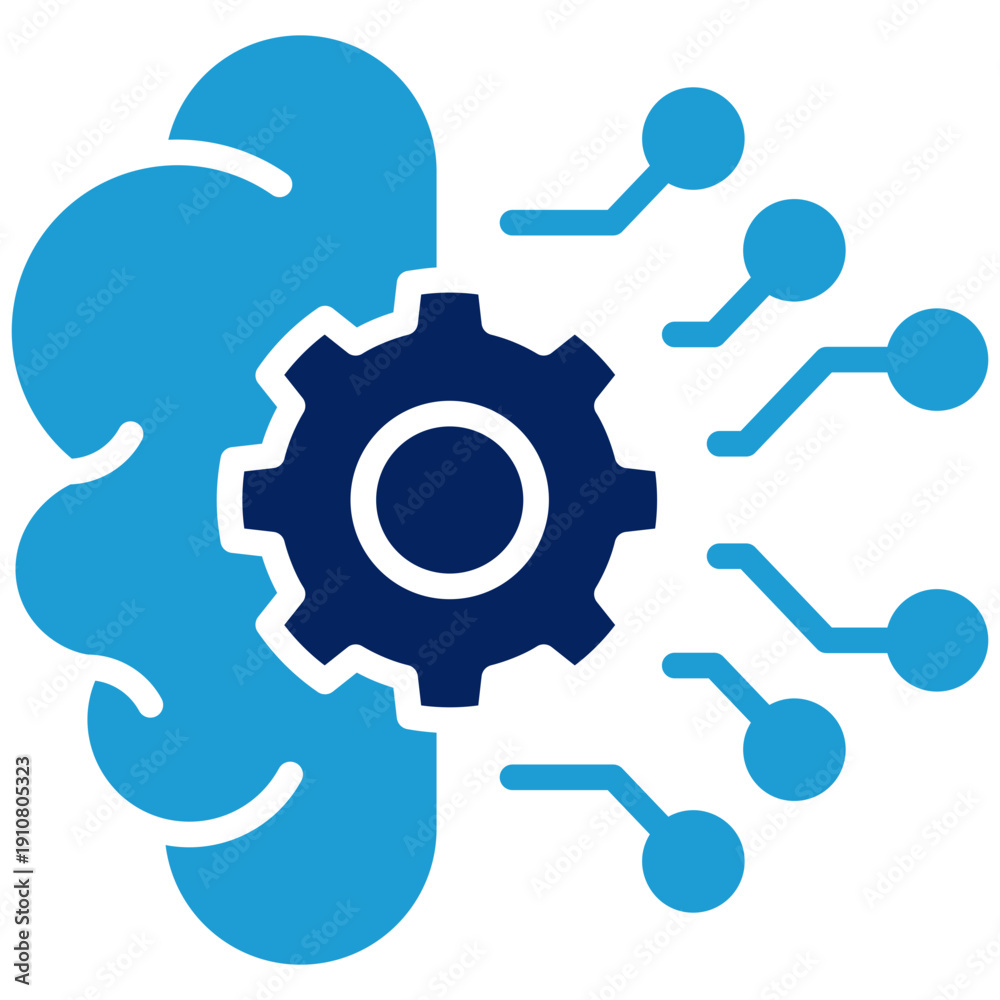 Obraz premium Deep Learning Icon