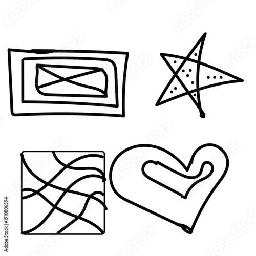 Hand Drawn Doodle Icon Set Vector Collection