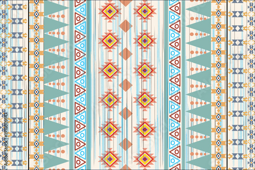 Persian Rug Art PatternSeamless Persian rug inspired art pattern for print and surface design. Ornamental decorative pattern with traditional Middle Eastern style, suitable for textile, fabric, carpe