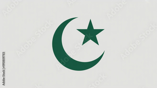 The Pakistan flag with a star and moon is a strong symbol of national pride and identity. The flag has a dark green background with a white vertical stripe on the left side.