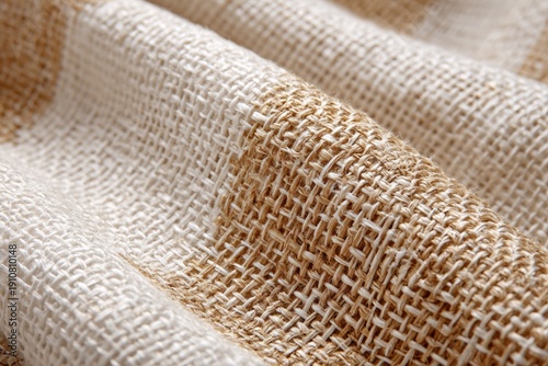 Textured Linen Fabric in Neutral Tones