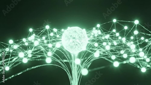 Abstract Neural Network Connection - A Visual Representation of Data Flow.