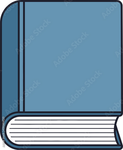 Blue Hardcover Book with Opened Pages.