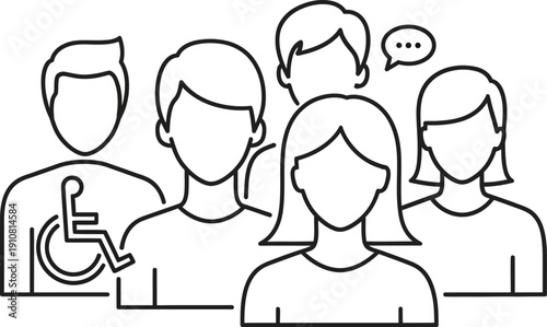 Diverse Group of People Illustration.
