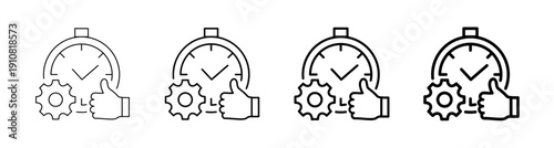 Time Management and Productivity Efficiency Icon Vector Illustration