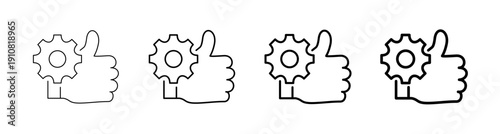 Assertiveness and Positive Feedback System Icon Vector Illustration