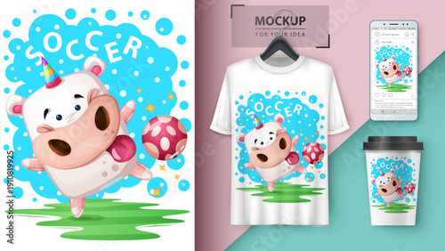Cute Deer Merchandise Mockup