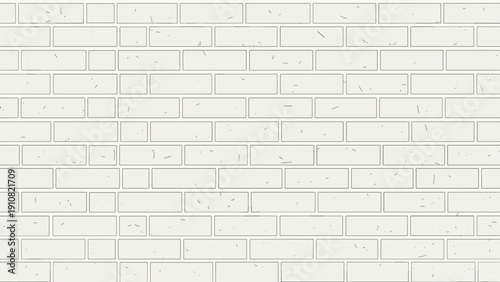 Clean white brick wall texture with subtle distressed marks provides a minimalist background for various modern architectural design needs.