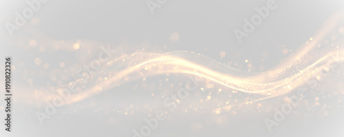 Fotografija Glittering golden dust swirls like enchanted sparks in the air