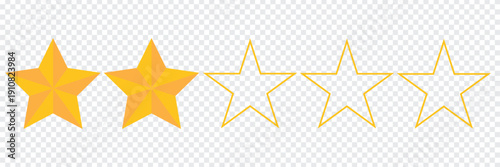 five stars rate flat design vector illustration
