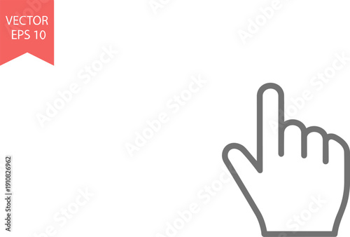 Hand Icon Pointing Finger Gesture Symbol.
