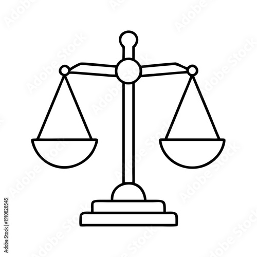 Justice Scales Icon Symbolizing Balance and Law
