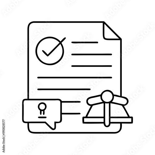 Approved Legal Document with Gavel and ID Icon
