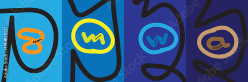 Vibrant abstract art with swirling patterns and colorful shapes