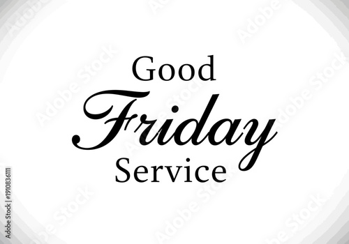 Good friday service calligraphy text