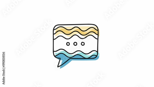 Schilderij op canvas Colorful speech bubble icon symbol.