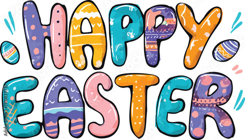 Funny cartoon alphabet and numbers set for kids in colorful vector style