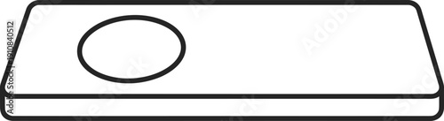 Simple Rectangular Object with Oval Indentation.