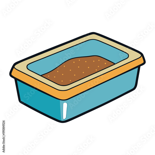 A cozy kitty litter box, clean and inviting, with soft clumping litter ready for paws, keeping your cat happy and your home fresh and odor-free.
