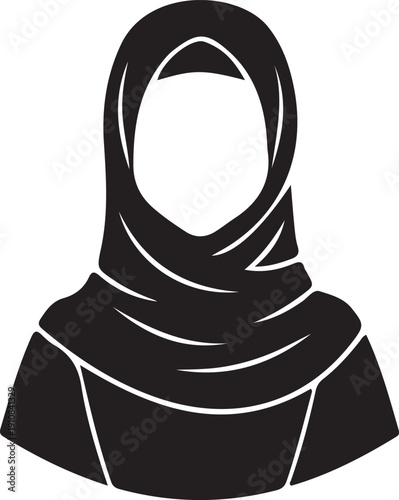 Muslim woman in hijab avatar icon