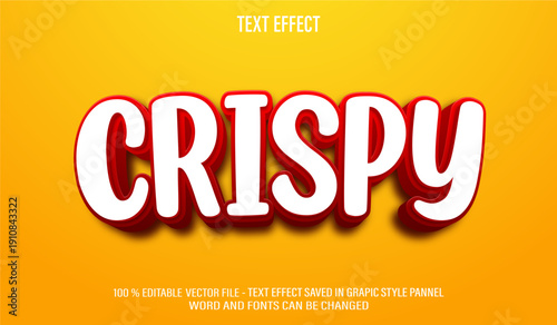 Crispy 3d editable text effect style