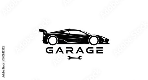 Sports Car Garage Logo Design.