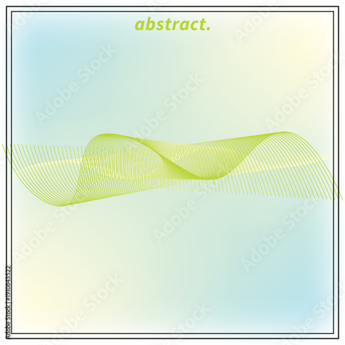 abstract green background with wave