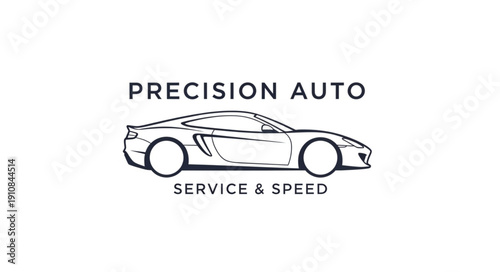 Sports Car Logo Design Illustration.