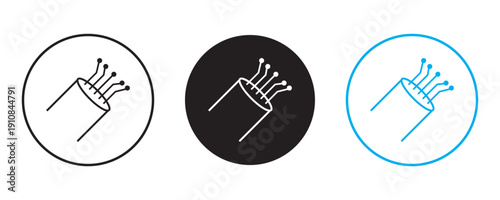 Fiber optic cable icon vector. modern internet connectivity symbol. vector illustration.