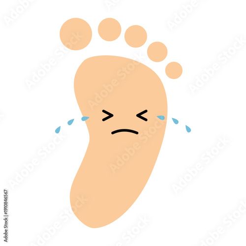 かわいい裸足のキャラクター