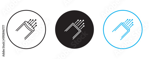 Electric cable icon graphic design. Vector icon illustrations
