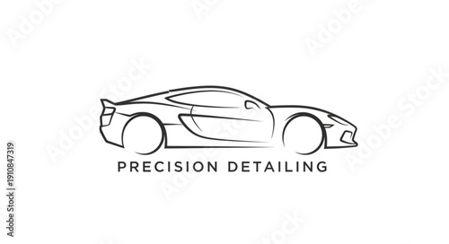 Sports Car Precision Detailing Illustration.