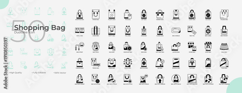 Shopping Bag Duotone Editable Icons set