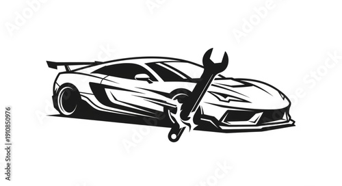 Sports Car with Adjustable Wrench.