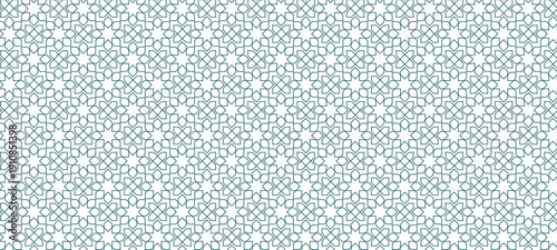 ramadan kareem 2026. seamless pattern .Islamic Geometric Pattern Set with Corner Ornaments for Arabic Design.Koleksi ornamen mosaik Maroko Islami dengan pola geometris emas di atas warna hijau.