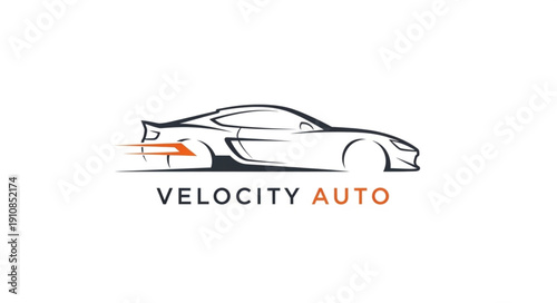 Sports Car Vector Logo Design.