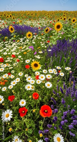 colorful flowers in the garden