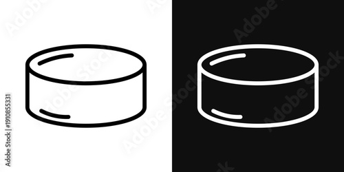 Cake ring icons set in black and white thin line stroke